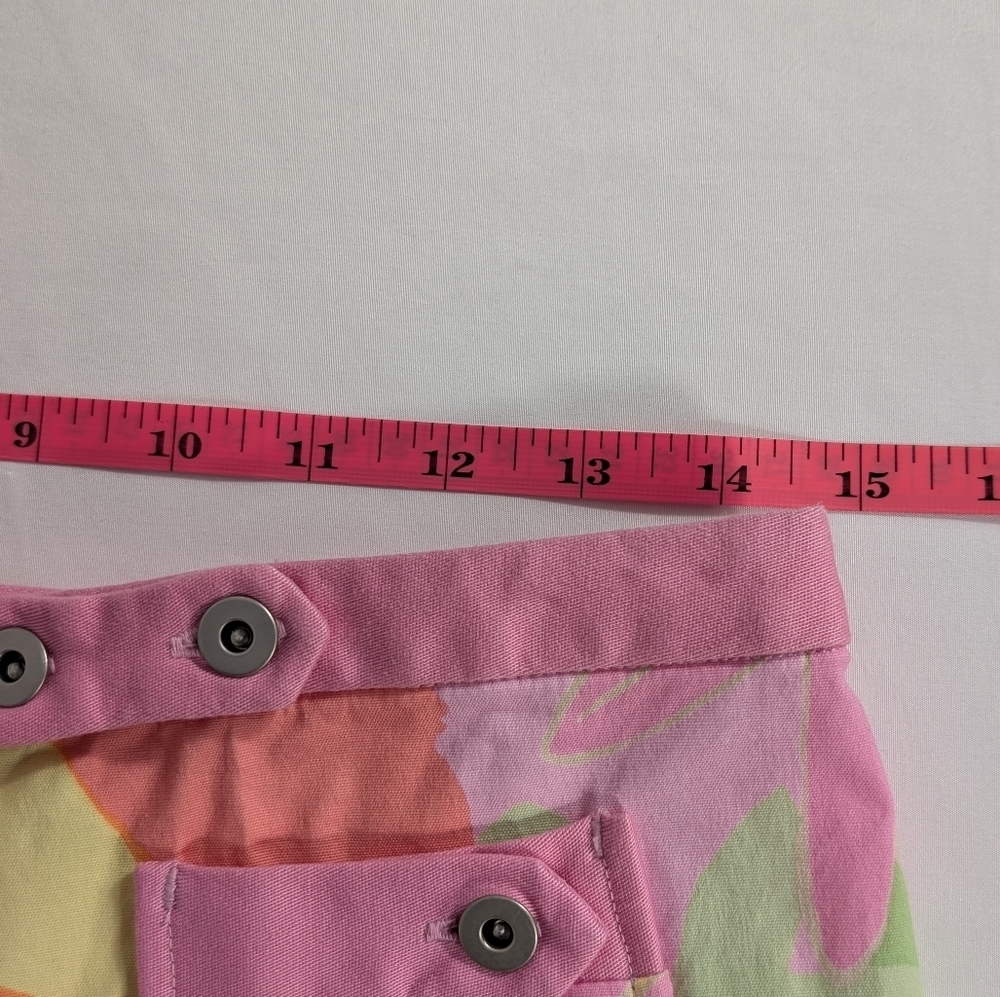 NWT Sigrid Olsen Pink, Orange, Green Floral Cotton Pants Suit Petite Size 4- - Picture 15 of 16